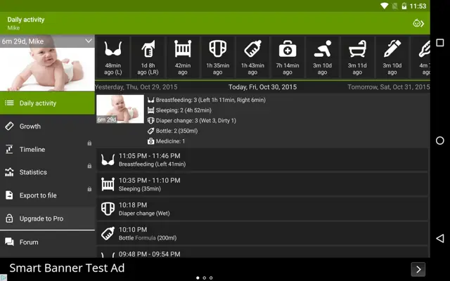Baby Daybook android App screenshot 0